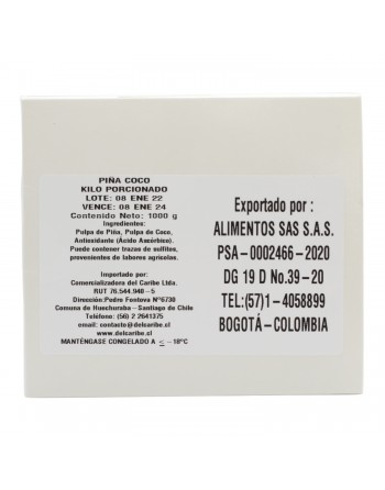 Pulpa de Piña-Coco 1 kilo.